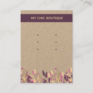 Carte De Visite Présentoir de boucles d'oreilles à multiples clous