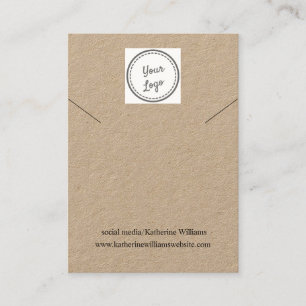 Carte De Visite Présentoir pour colliers en papier kraft   Ajoutez