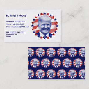 Carte De Visite Président Donald Trump Stars and Stripes