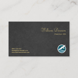 Carte De Visite Président grunge gris d'entreprise professionnel