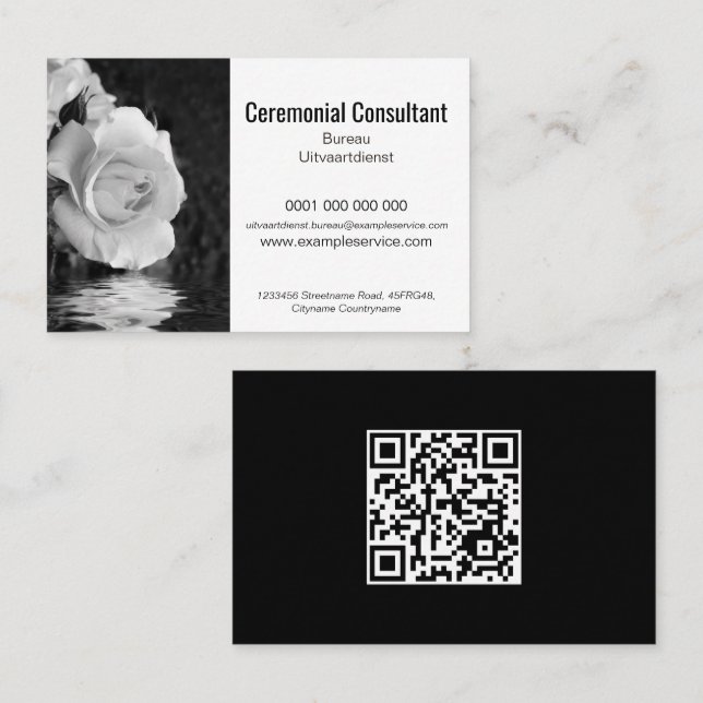 Carte De Visite Prestataire de services de conseil en cérémonial (Devant / Derrière)