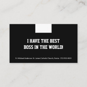 Carte De Visite Prêtre catholique Noir Collar Religieux Busi