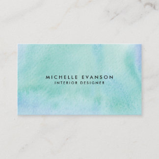 Carte De Visite Pretty Blue Green Aquarelle Peinture créative