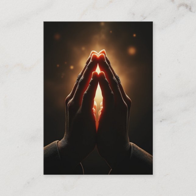 Carte De Visite Prière d'action de grâce - Philippiens 4:6-7 KJV C (Devant)