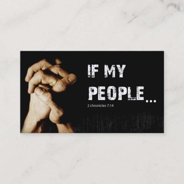 Carte De Visite Prière de groupe Eglise Religion spirituelle Chris (Devant)