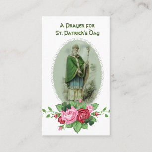 Carte De Visite Prière de la Saint Patrick Bénédiction religieuse