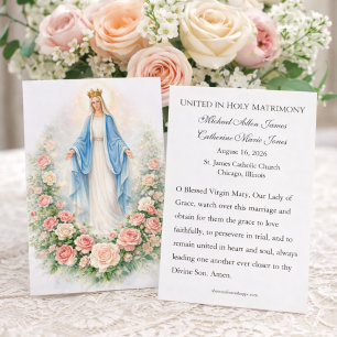 Carte De Visite Prière de mariage catholique Notre-Dame de Grâce