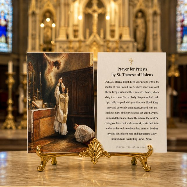 Carte De Visite Prière de Sainte Thérèse pour les prêtres, dévotio (Créateur téléchargé)