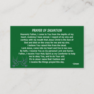 Carte De Visite PRİÈRE DE SALUT ajoutez une église ou un ministère