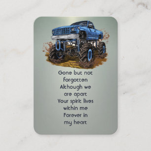 Carte De Visite Prière photo commémorative 4x4Truck Off-Road Monst