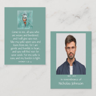 Carte De Visite Prière photo commémorative Kingfisher