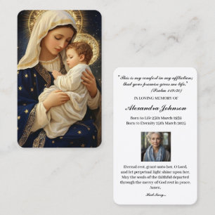 Carte De Visite Prière religieuse catholique Vierge MarieCarte de 