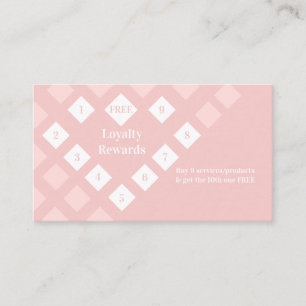 Carte De Visite Primes de fidélité du coeur de diamant moderne ros