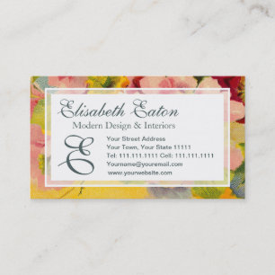 Carte De Visite Primroses Vintages florales rétro chic