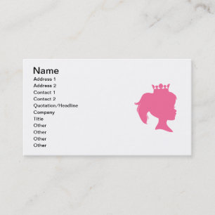 Carte De Visite Princesse rose T-shirts et cadeaux de silhouette
