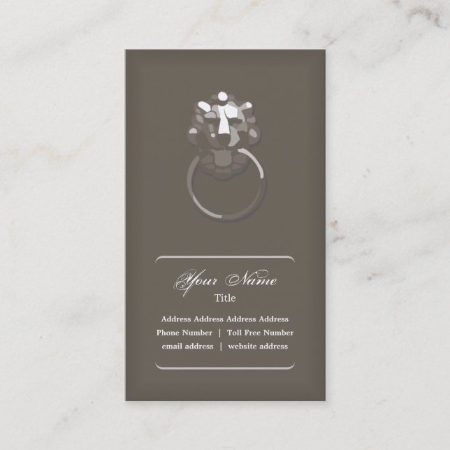 Carte de visite principal de lion (Devant)