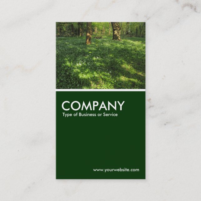 Carte De Visite Printemps dans les bois - Vert foncé (Devant)