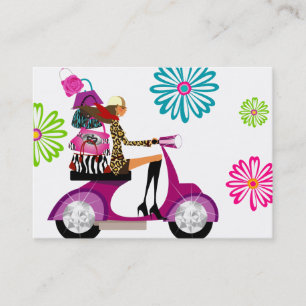 Carte De Visite Printemps Fashion Sacs à main Retro Fleurs de mar