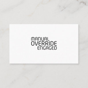 Carte De Visite Prise de contrôle manuelle Opérateur principal