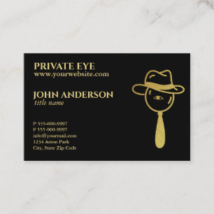 Carte De Visite Private eye Modern Private Investigator