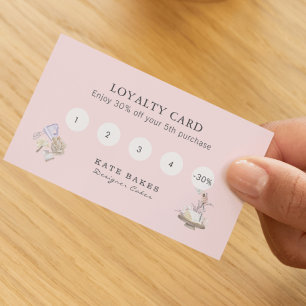 Carte De Visite Prix de fidélité Cake Baker Code QR promotionnel