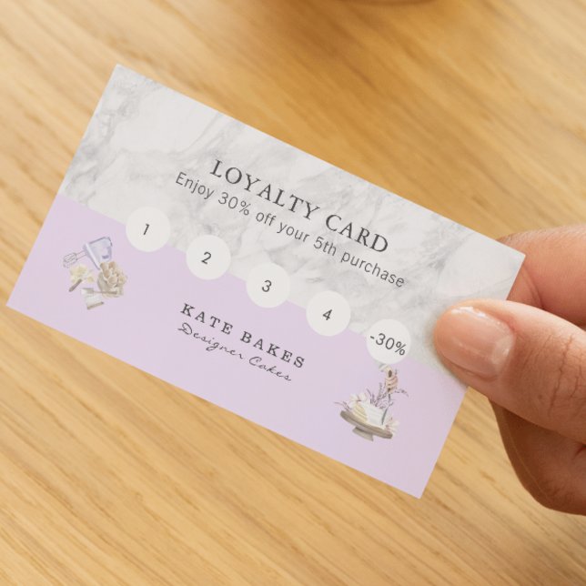 Carte De Visite Prix de fidélité Cake Baker Code QR promotionnel (Créateur téléchargé)