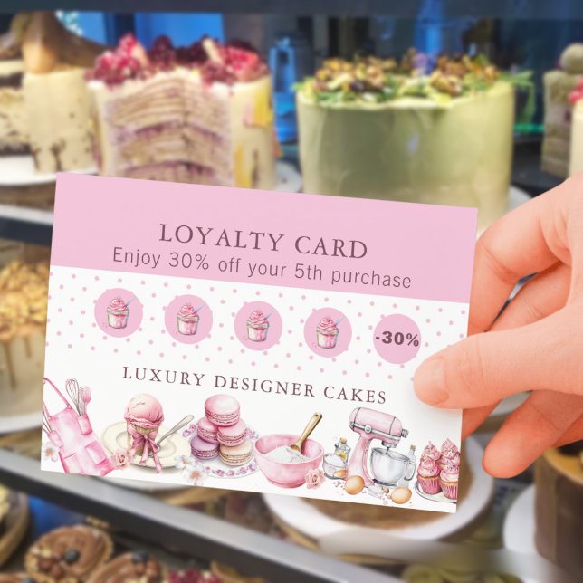 Carte De Visite Prix de fidélité Cake Baker Code QR promotionnel (Créateur téléchargé)