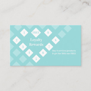 Carte De Visite Prix de fidélité du coeur de diamant moderne Aqua 
