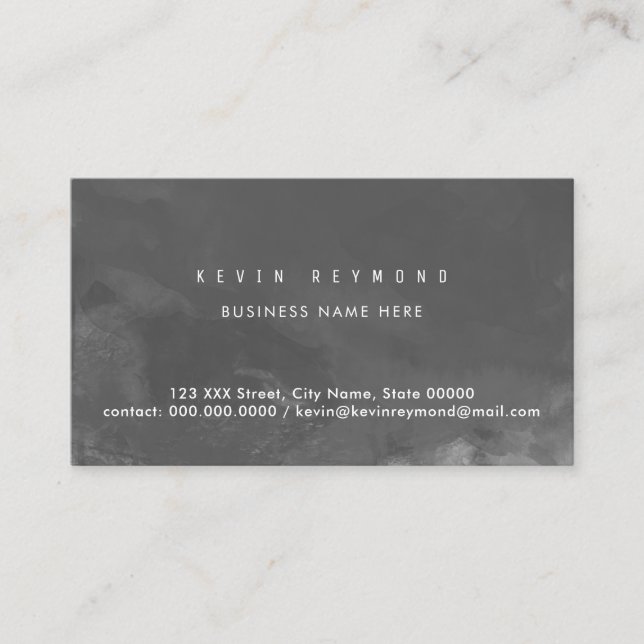 carte de visite pro gris foncé (Devant)
