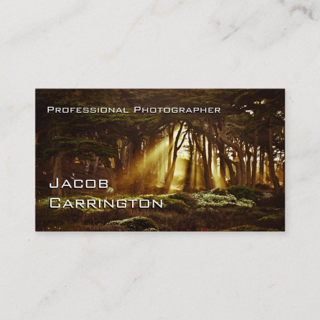 Carte De Visite Pro photographie (forêt 3) (Devant)