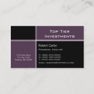 Carte de visite Pro rationalisé, aubergine