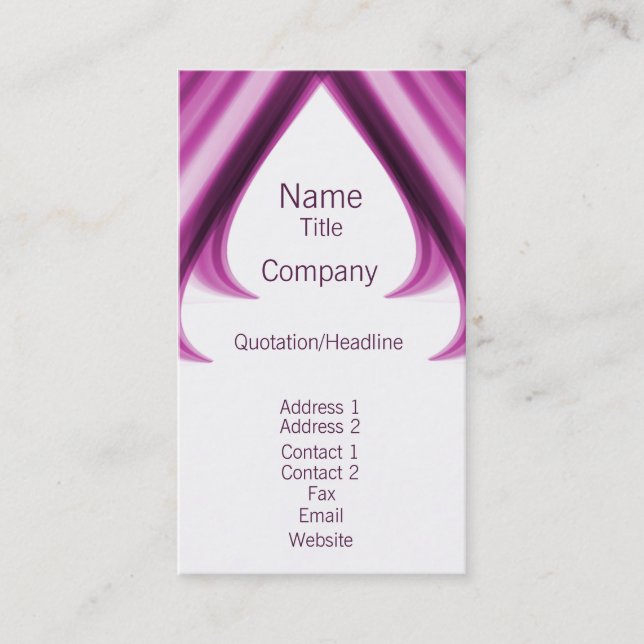 Carte de visite Pro Swirls I, violet (Devant)