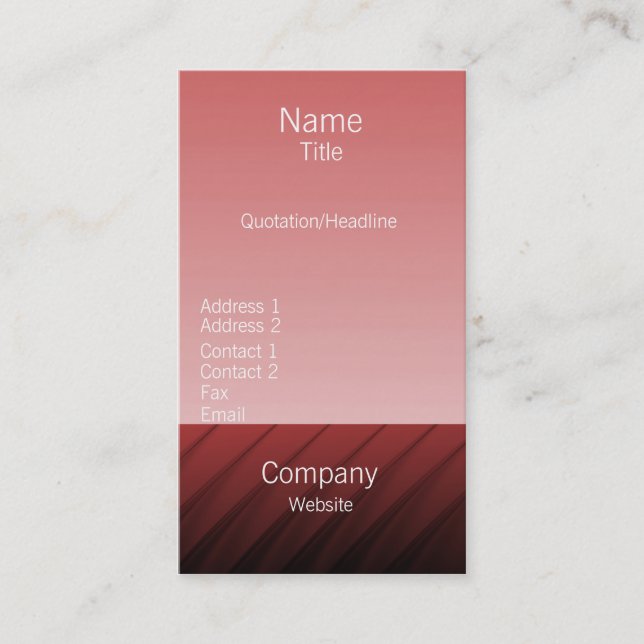 Carte de visite Pro Swirls II, Maroon (Devant)