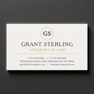 Carte De Visite Procureur à Law White Gold Luxury