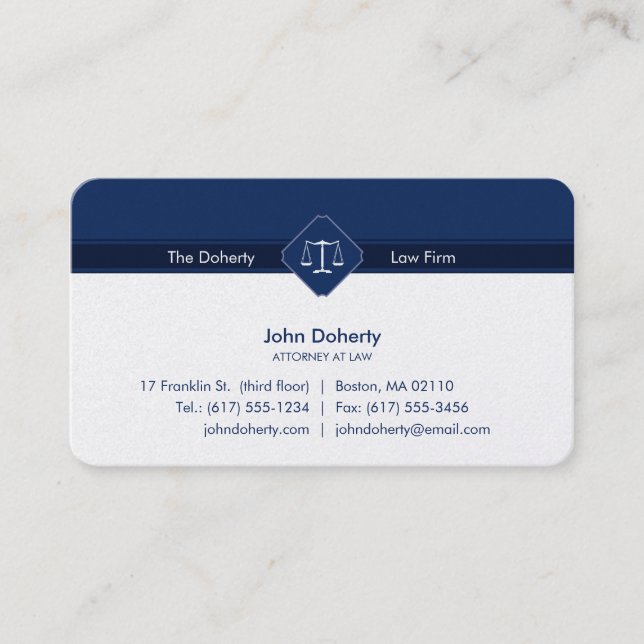 Carte De Visite PROCUREUR DE DROIT | Bureau du droit (Devant)