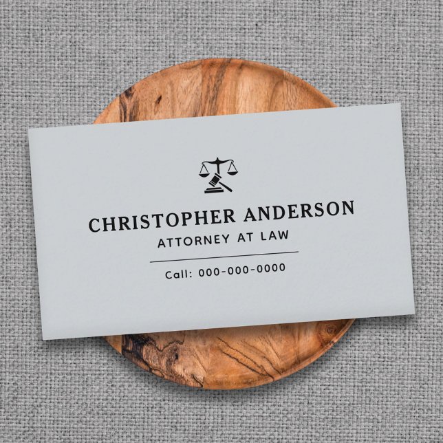 Carte De Visite Procureur de la République bleu (Attorney at Law Blue Business Card)