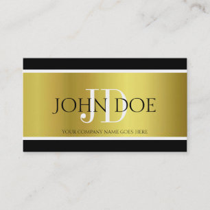 Carte De Visite Procureur Monogramme Gold Metallic