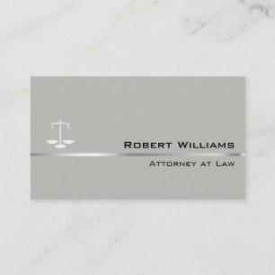 Carte De Visite Procureur Professionnel Simple Gris Noir