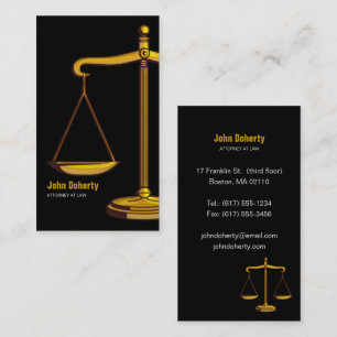 Carte De Visite Procureur Scales classiques de justice