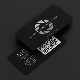 Carte De Visite Producteur de film Black Silver Shutter