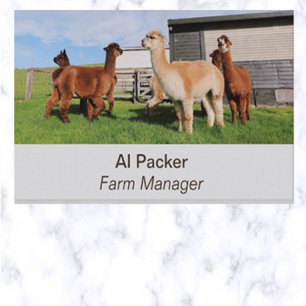 Carte De Visite Producteur de laine d'Alpaca modifiable