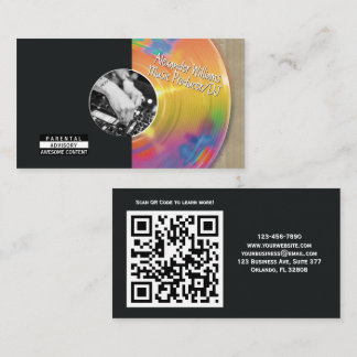Carte De Visite Producteur de musique de disque vinyle arc-en-ciel