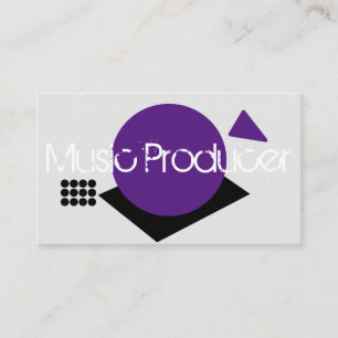 Carte De Visite Producteur de musique géométrique Logo DJ Formes v