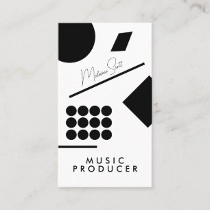 Carte De Visite Producteur de musique hologramme de formes géométr