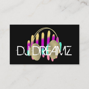 Carte De Visite Producteur de musique pour DJ Neon et Faux Or