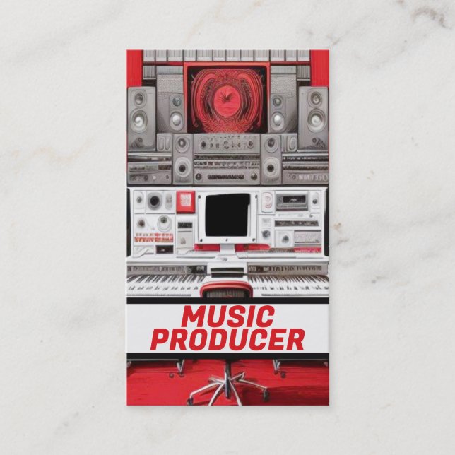 Carte De Visite Producteur de musique Production de musique (Devant)