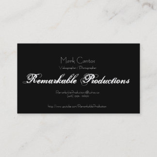 Carte De Visite Productions remarquables