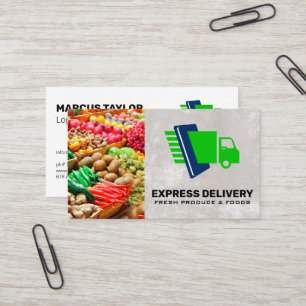 Carte De Visite Produire   Service de livraison d'Express