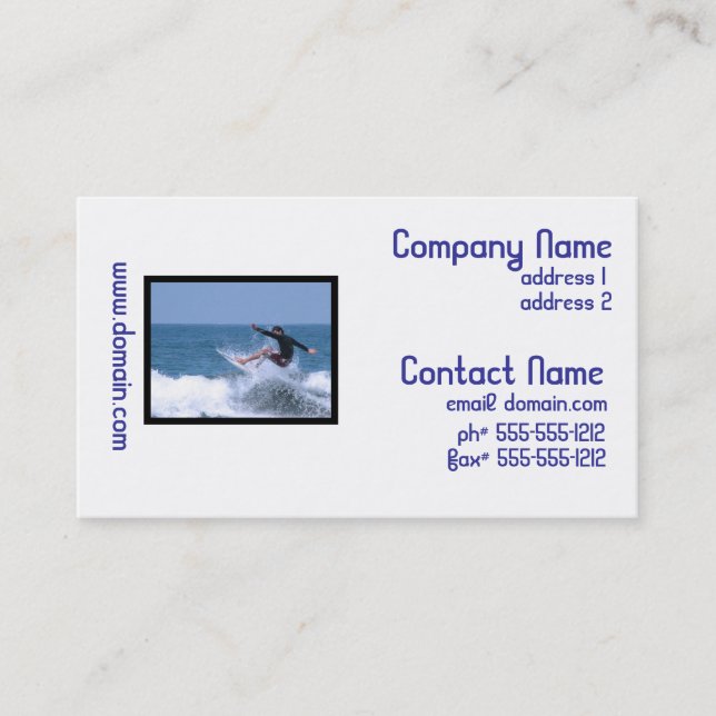 Carte De Visite Produit de personnaliser (Devant)
