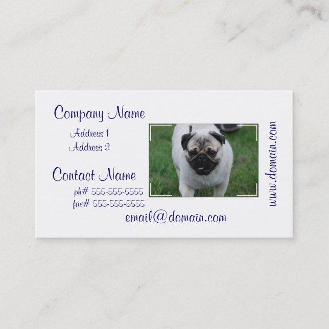 Carte De Visite Produit de personnaliser (Devant)